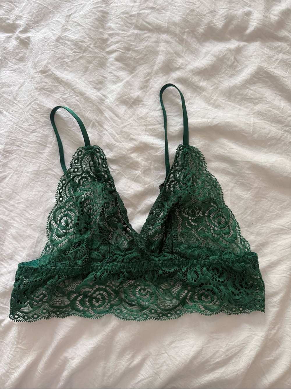 Lace Bralette - Forest Green